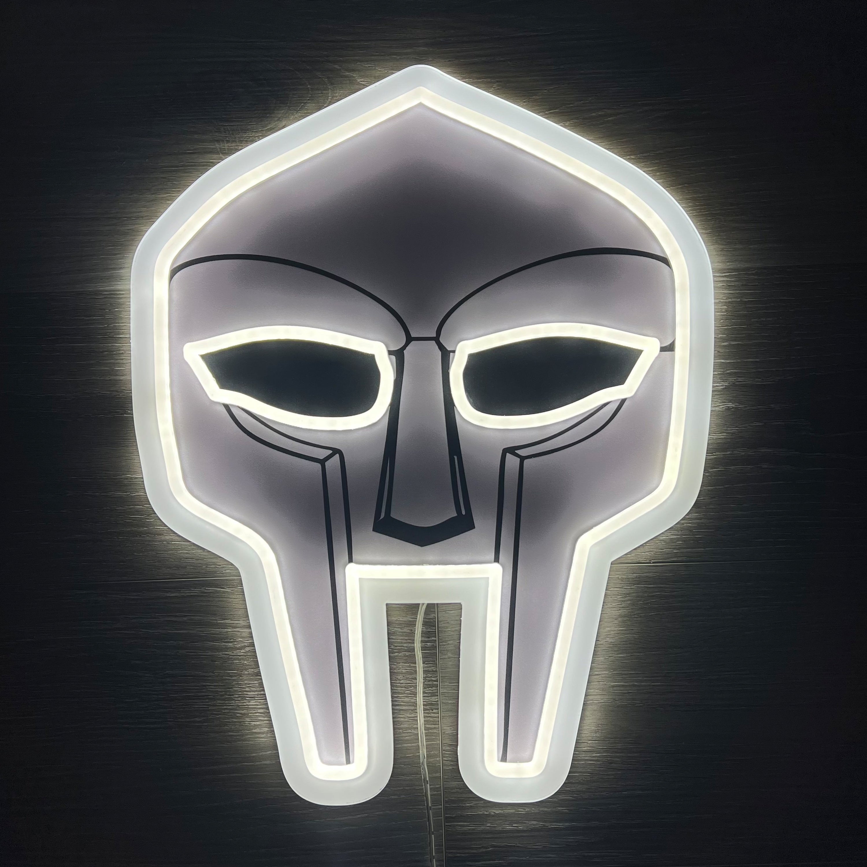 MF DOOM Mask Neon Sign