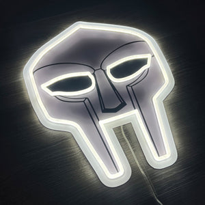 MF DOOM Mask Neon Sign