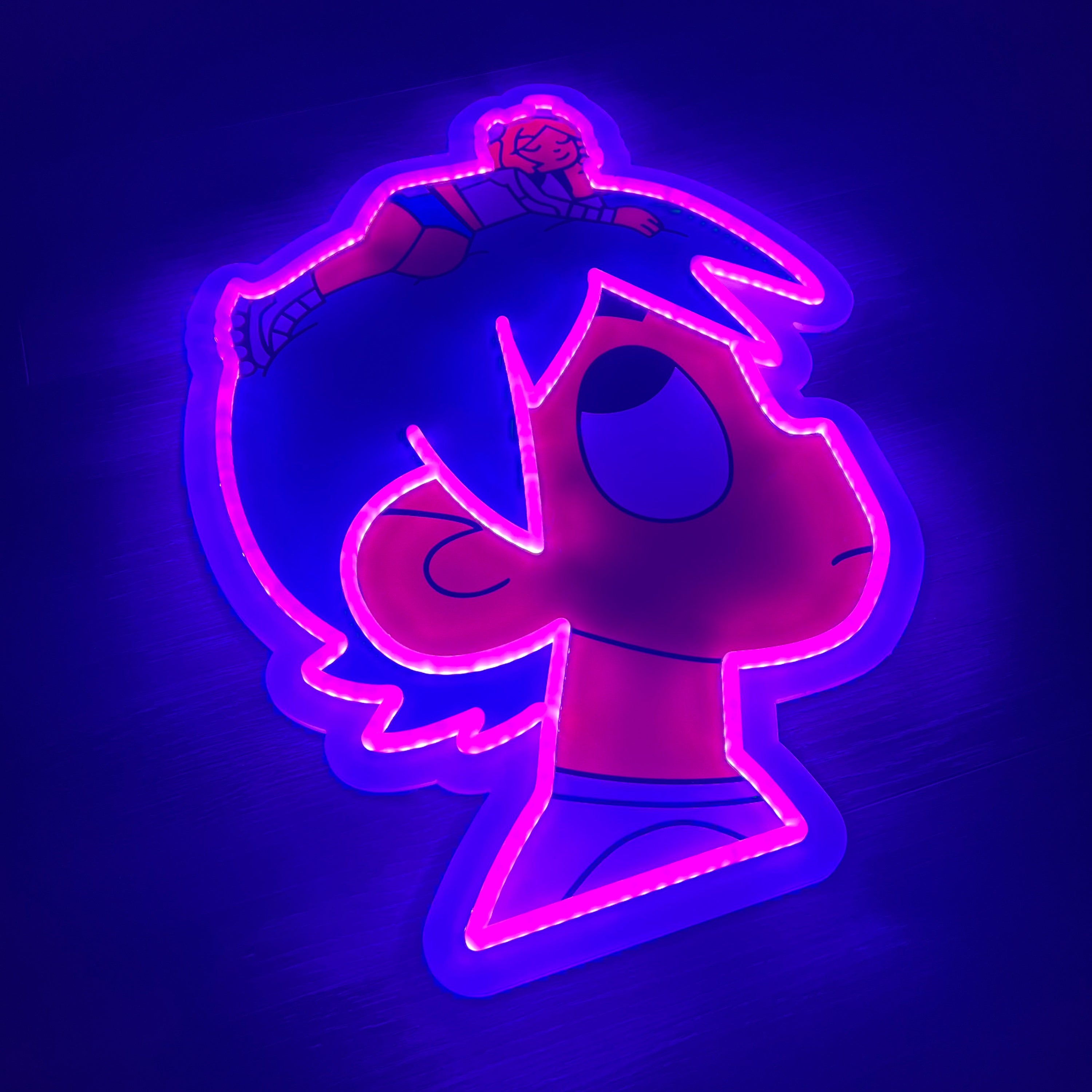 LUV Purple Neon Sign