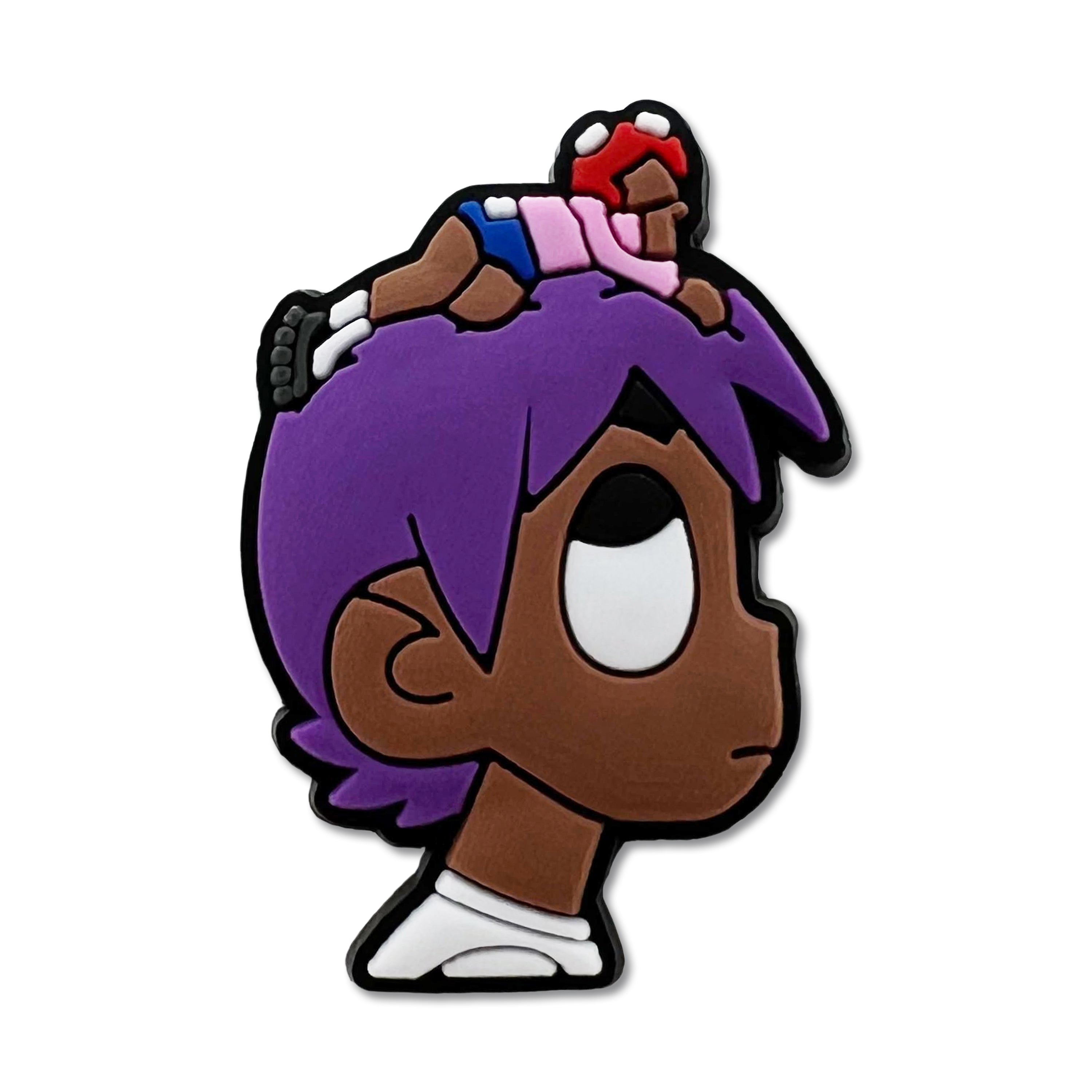 LUV Purple Shoe Charm