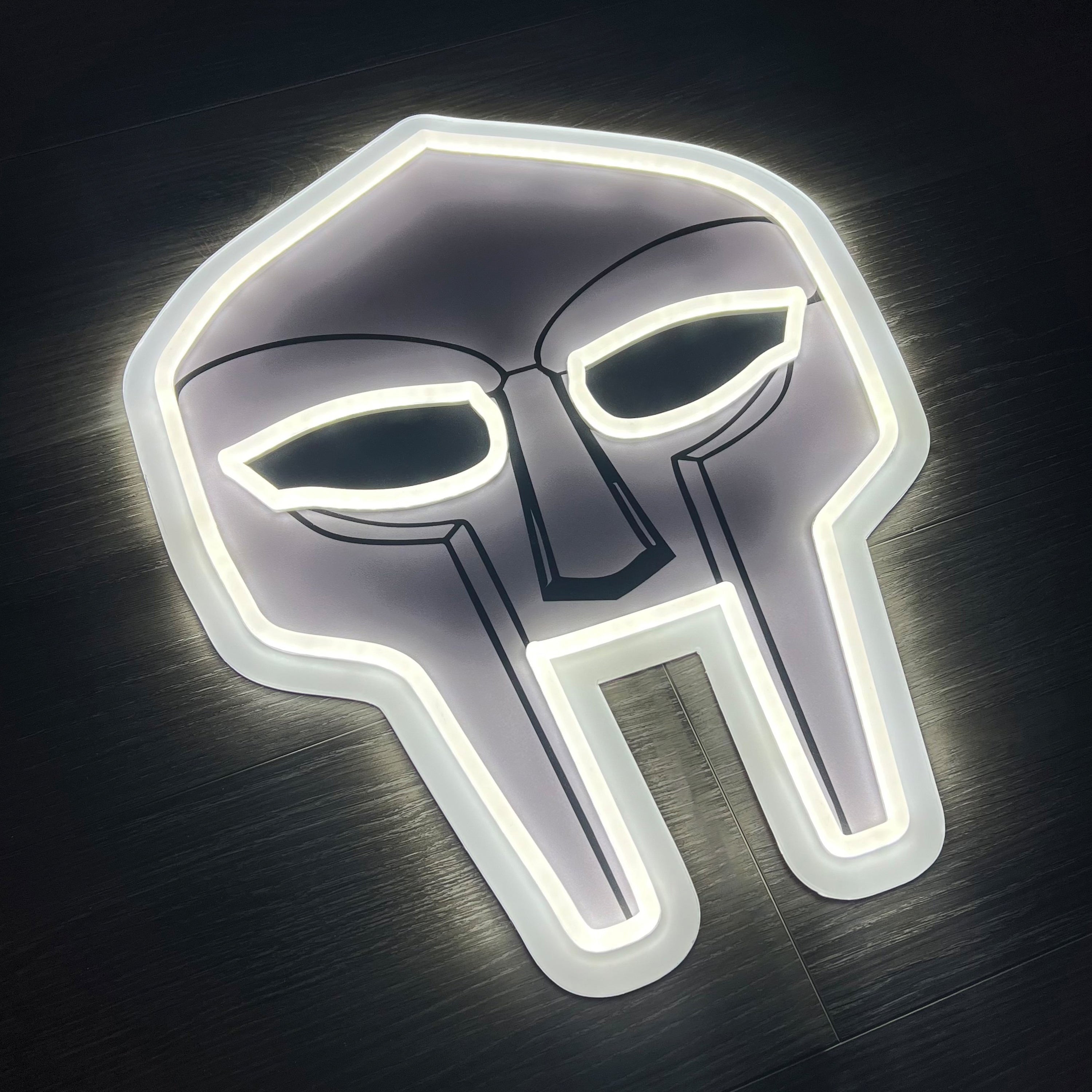 MF DOOM Mask Neon Sign